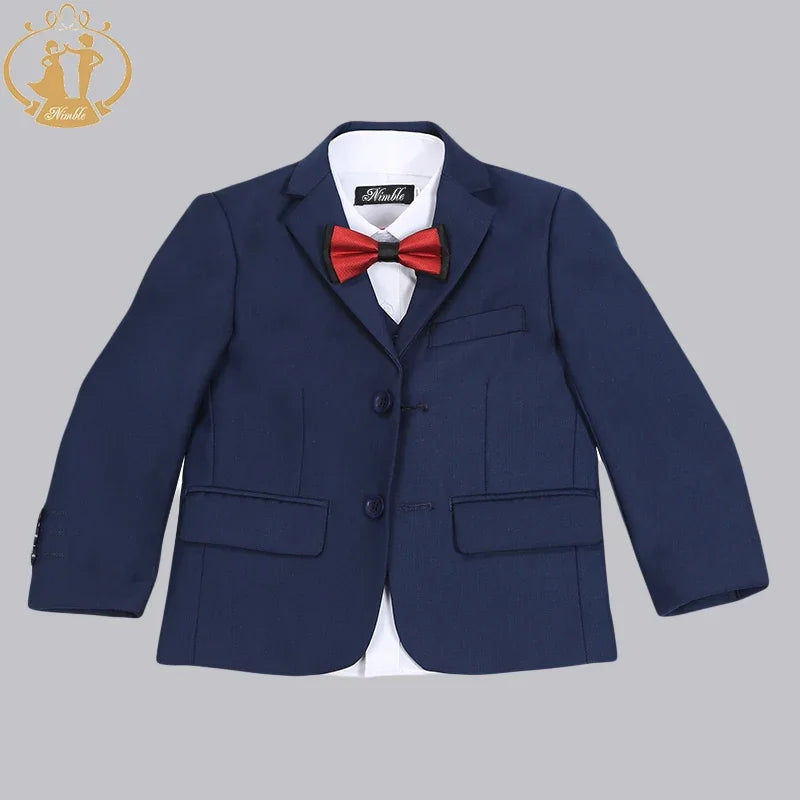 Luxury Boys' 3-Piece Blue Formal Suit