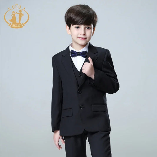 Luxury Boys' Black Formal Suit