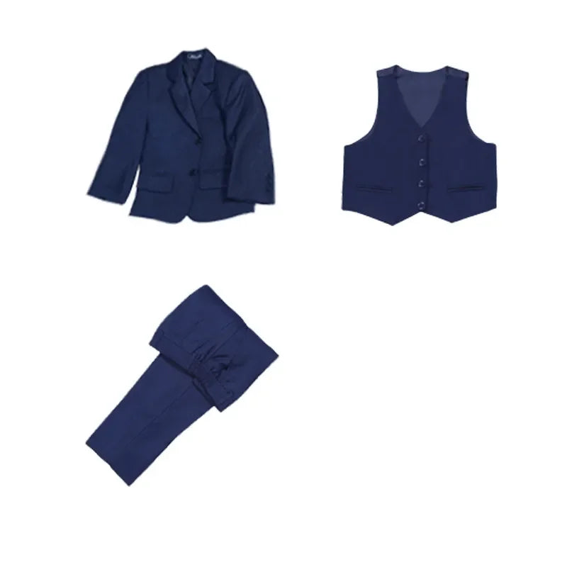 Luxury Boys' 3-Piece Blue Formal Suit