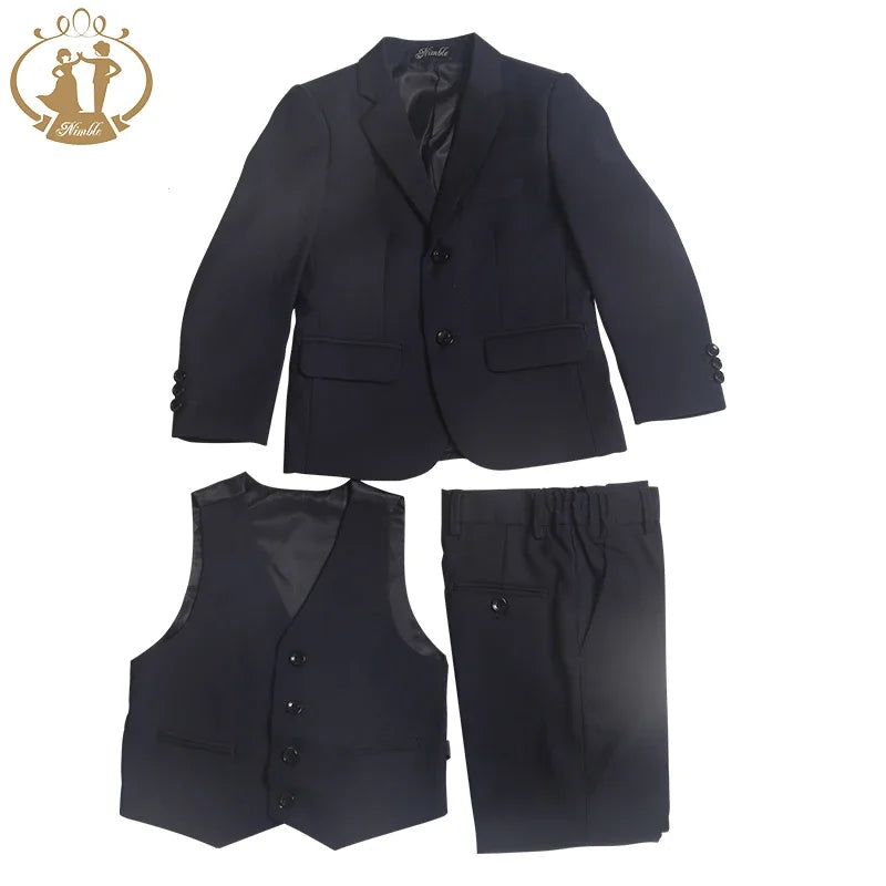 Luxury Boys' 3-Piece Blue Formal Suit