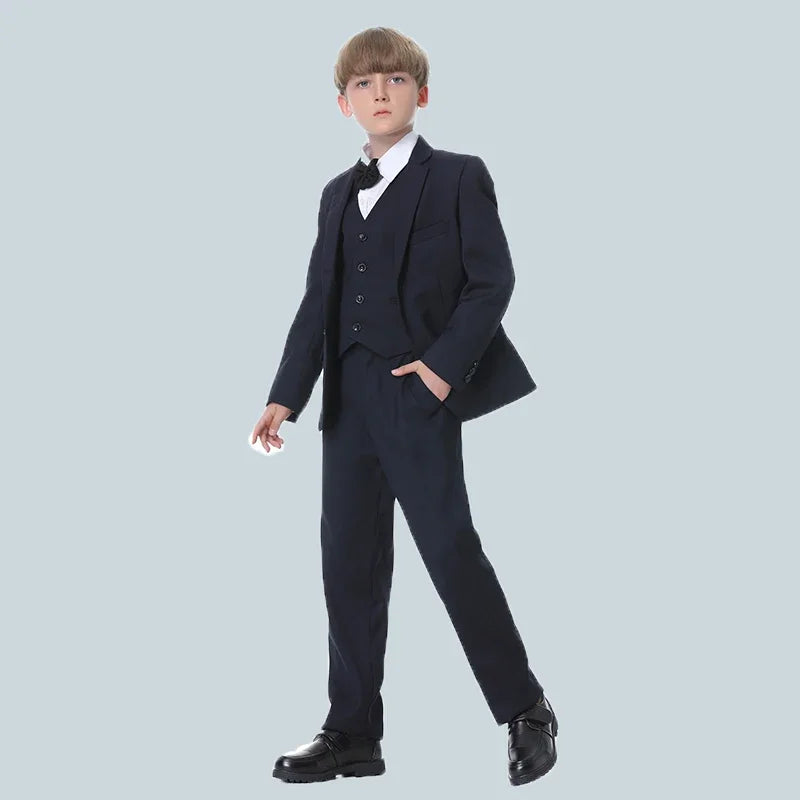 Luxury Boys' 3-Piece Blue Formal Suit